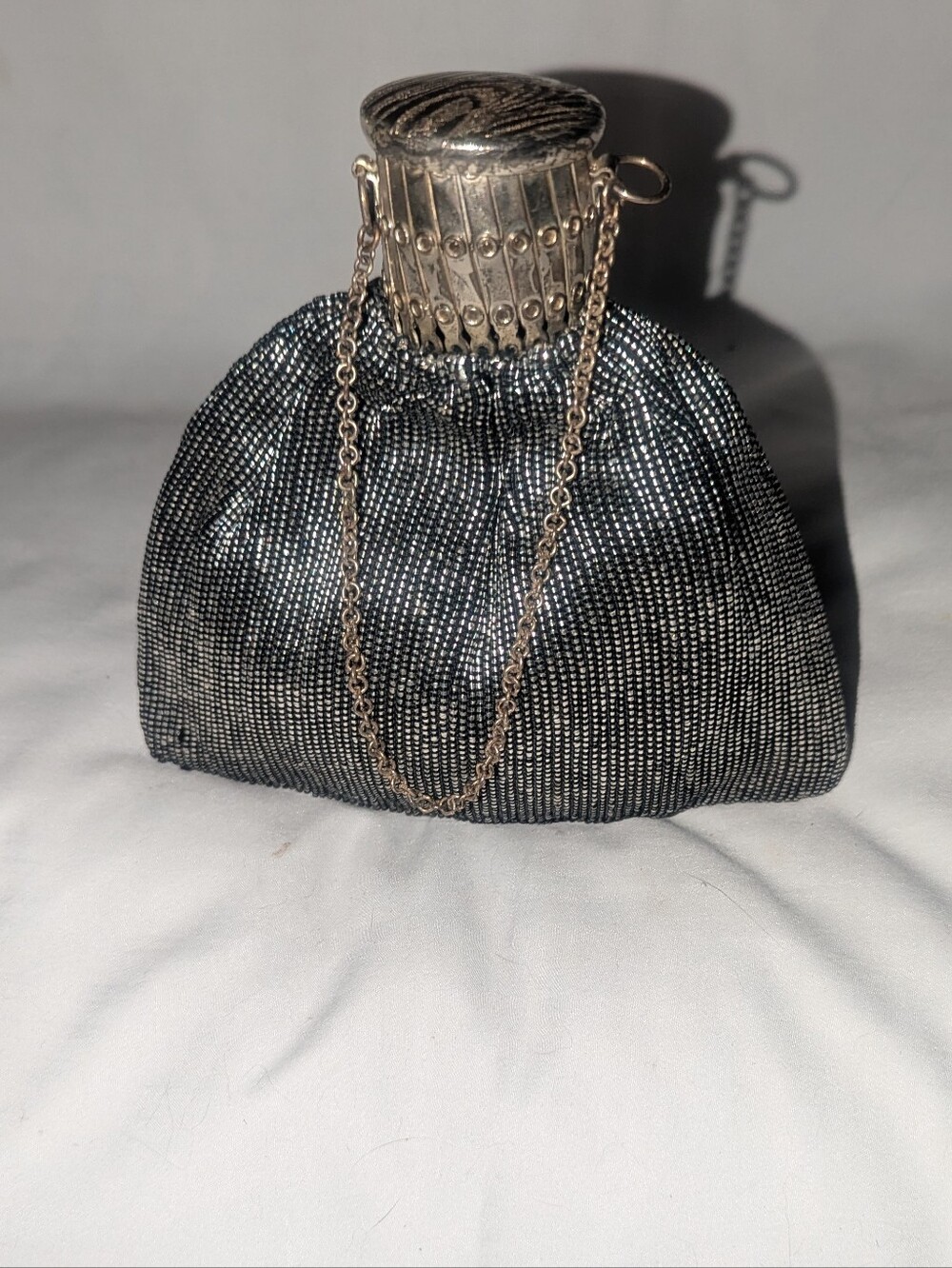 Vintage Microbeaded Expandable Gate Top Evening Clutch Bag